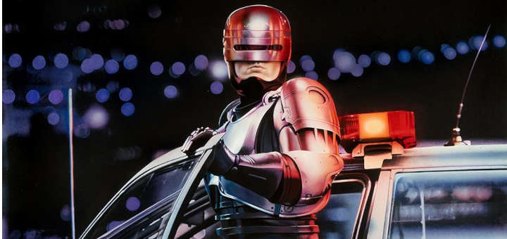 Foto de escena de la cinta 'Robocop' de 1987.
