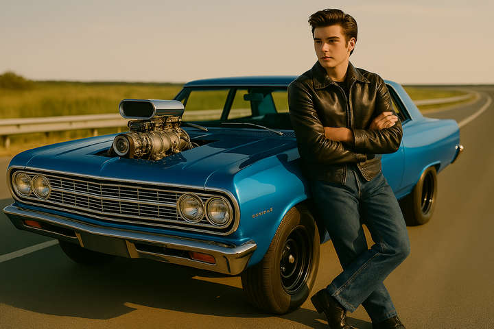 Así luciría el 64 Chevy Chevelle Ss, si lo compararamos con el modelo real. Foto: IA