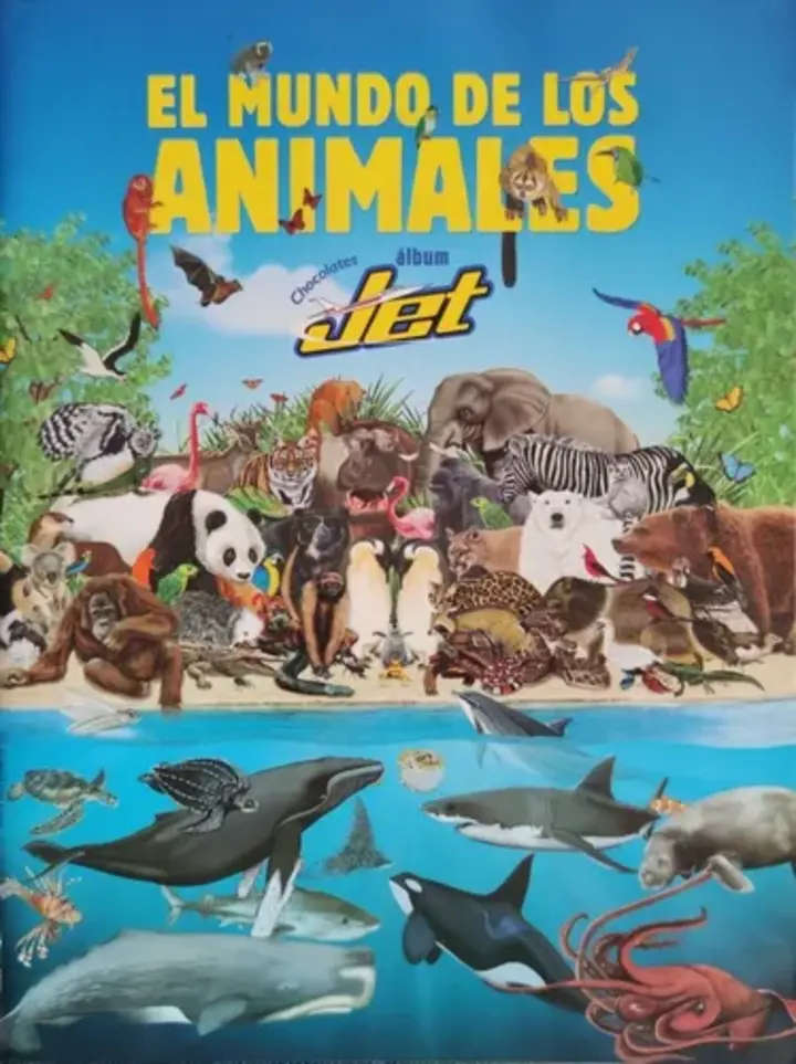 Foto de Portada de 'El Mundo de los Animales' de Chocolatinas Jet.