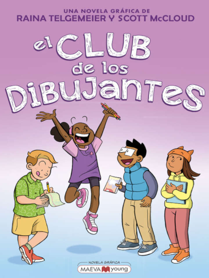 Portada de 'El club de los dibujantes' de Raina Telgemeier y Scott McCloud.