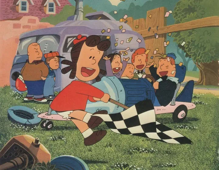 Imagen promocional del anime Little Lulu to Chicchai Nakama (La Pequeña Lulú y sus pequeños amigos).