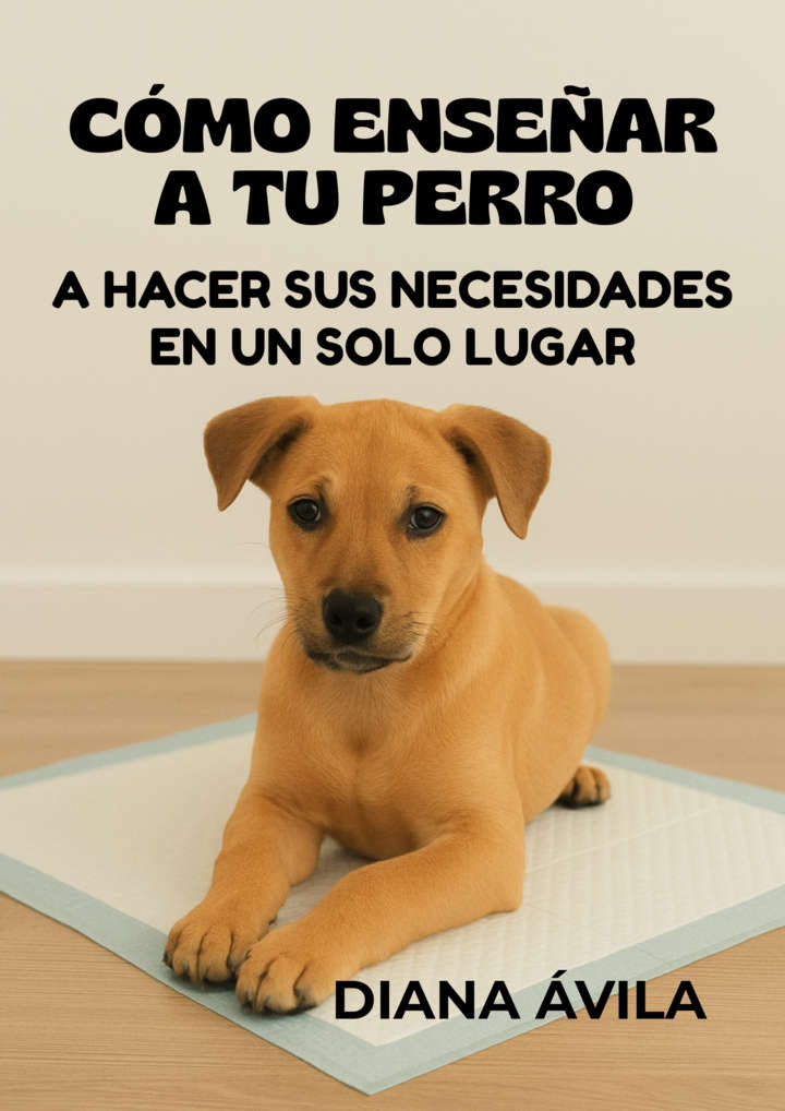 Portada de la guía 'Cómo enseñar a tu perro a hacer sus necesidades en un solo lugar'.